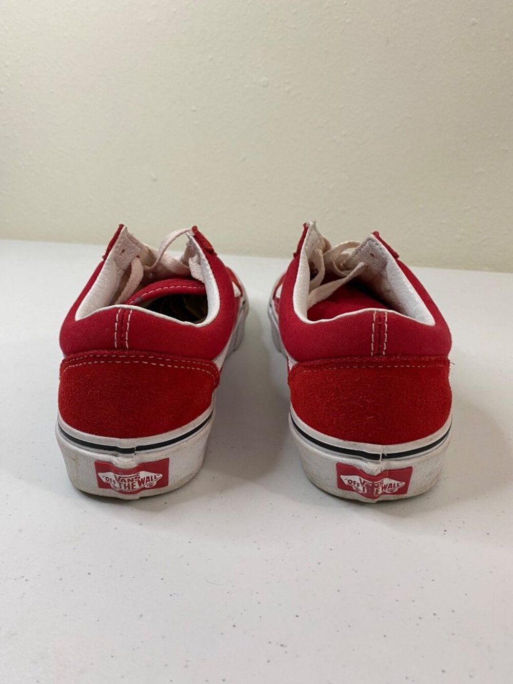 Vans Old Skool Red & White Classic Canvas Sneakers Women 6.5 Men 5 Unisex - Picture 6 of 11